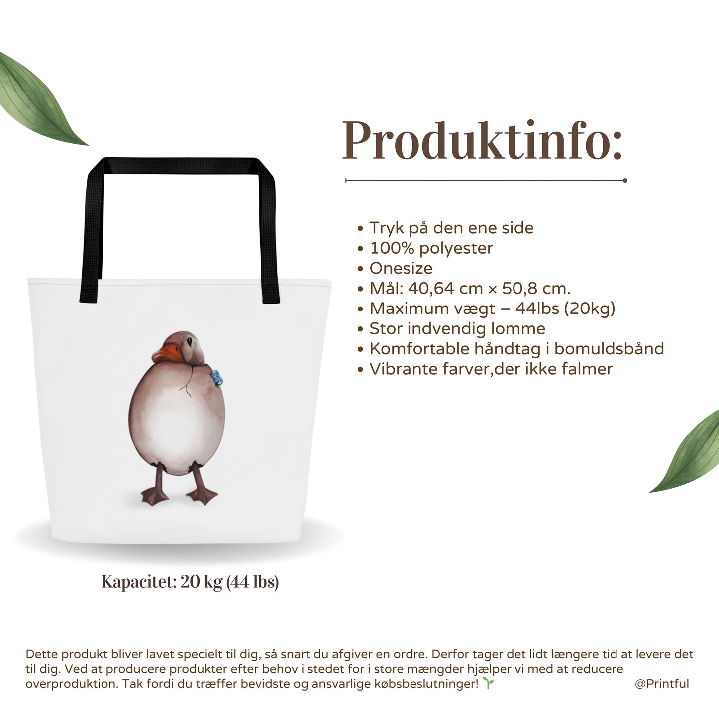 Kvalitets Tote Bag – Kunstnerisk stof taske