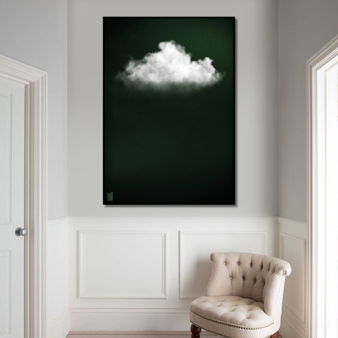 Cloudy // Dark Green Landscape