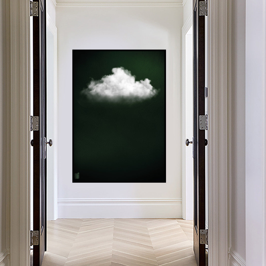 Cloudy // Dark Green Landscape
