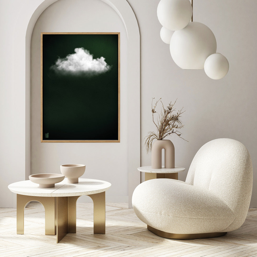 Cloudy // Dark Green Landscape