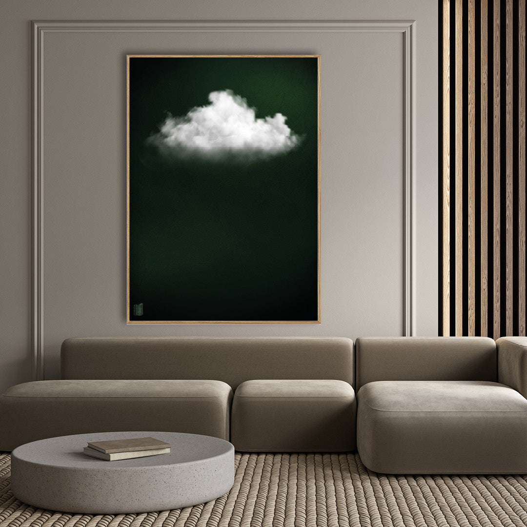 Cloudy // Dark Green Landscape