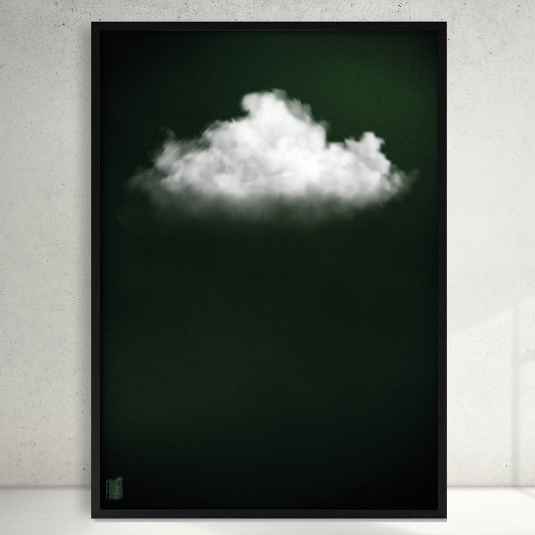 Cloudy // Dark Green Landscape