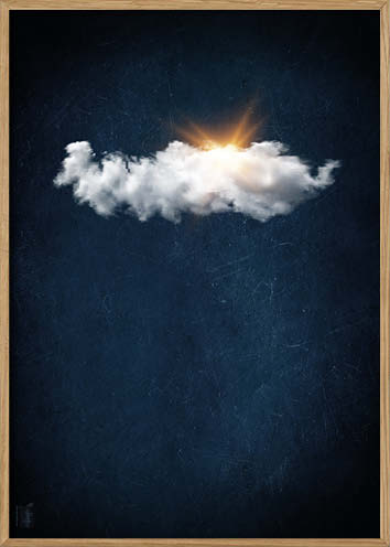 Cloudy Sun // Dark Blue Landscape