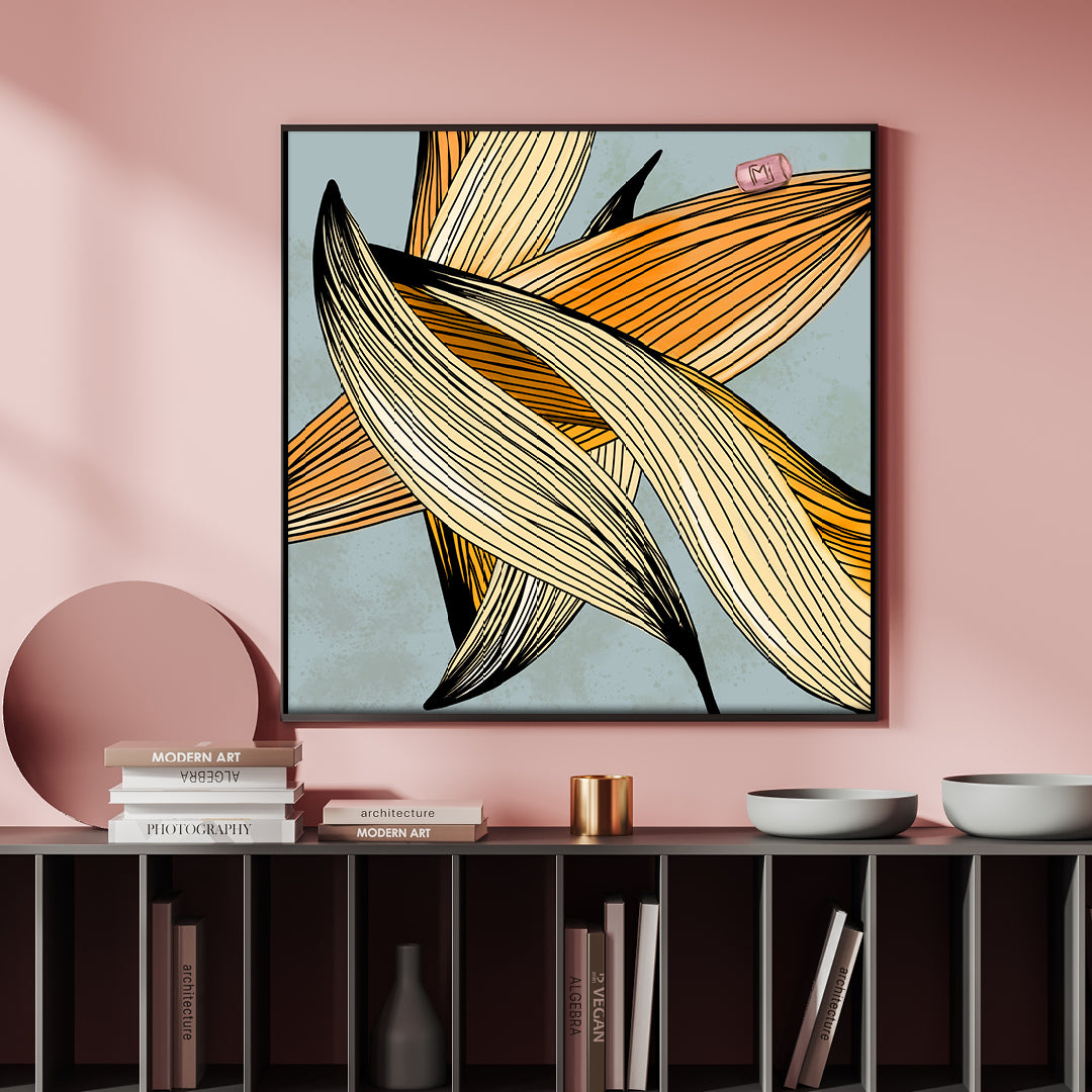 Abstract Strokes Yellow // no 1