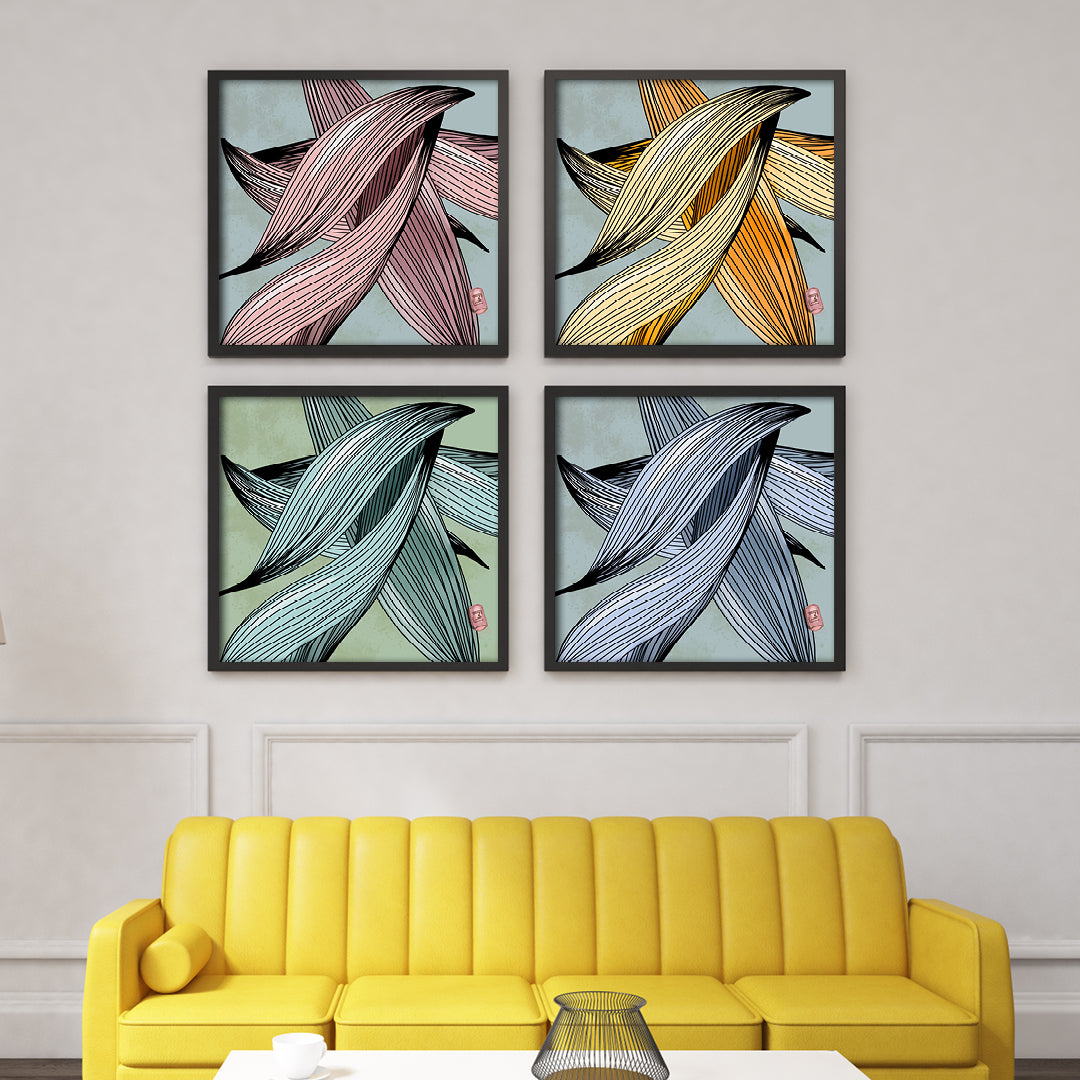 Abstract Strokes Yellow // no 1