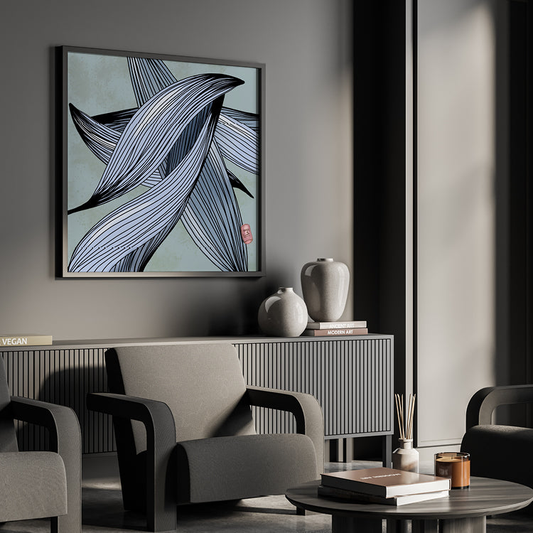 Abstract Strokes Blue // no 1