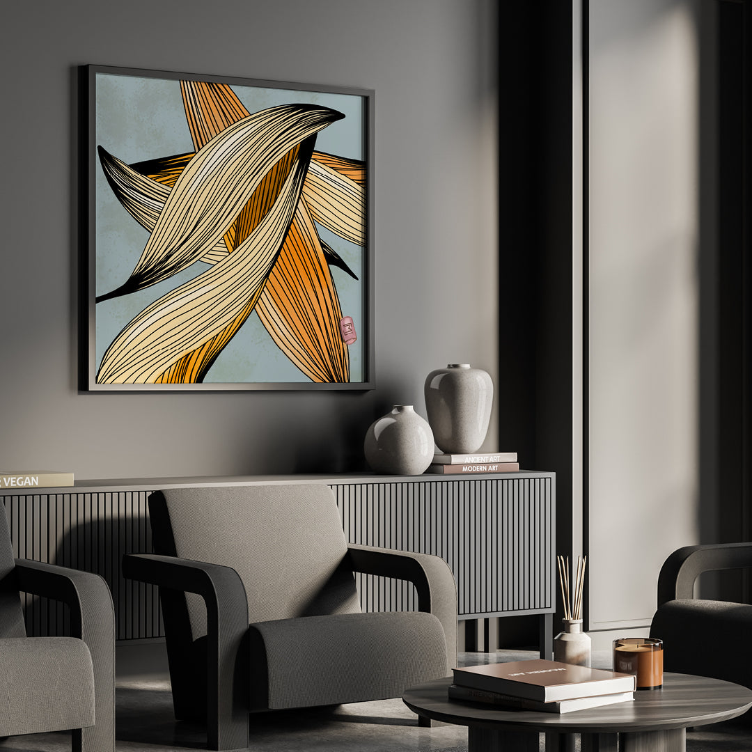 Abstract Strokes Yellow // no 1