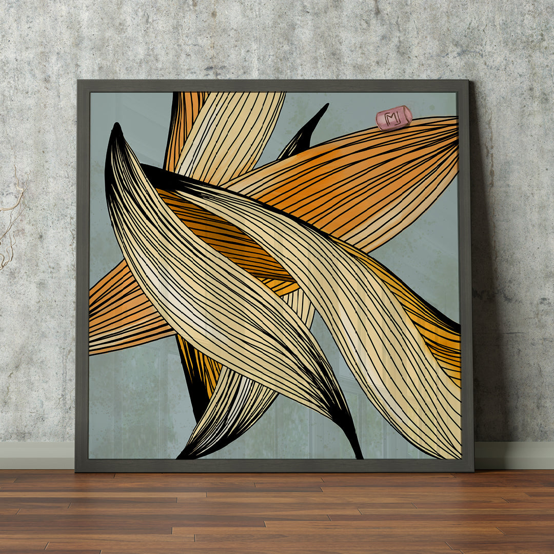 Abstract Strokes Yellow // no 1