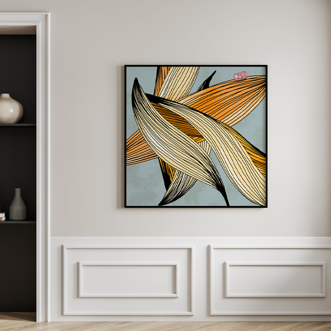 Abstract Strokes Yellow // no 1