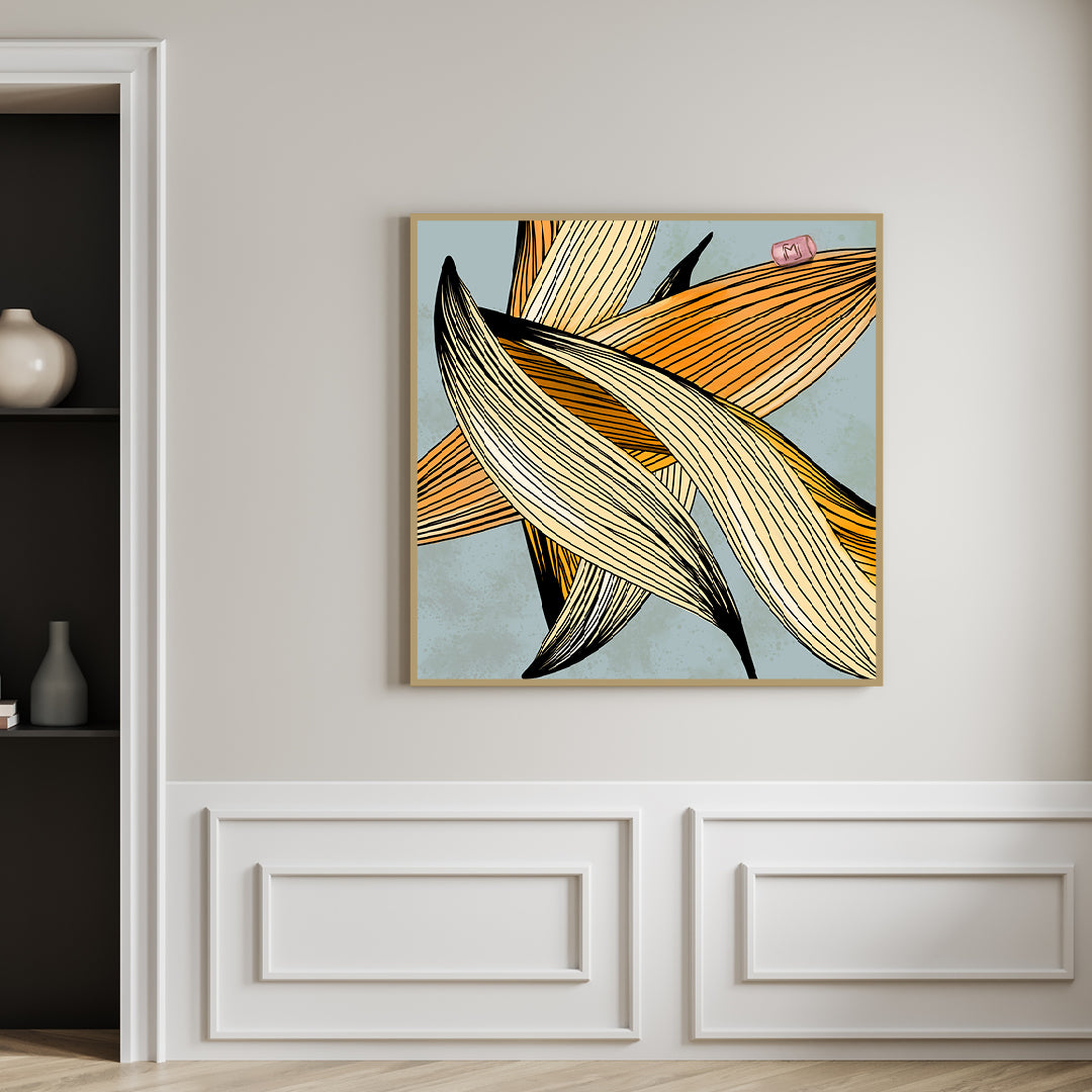 Abstract Strokes Yellow // no 1