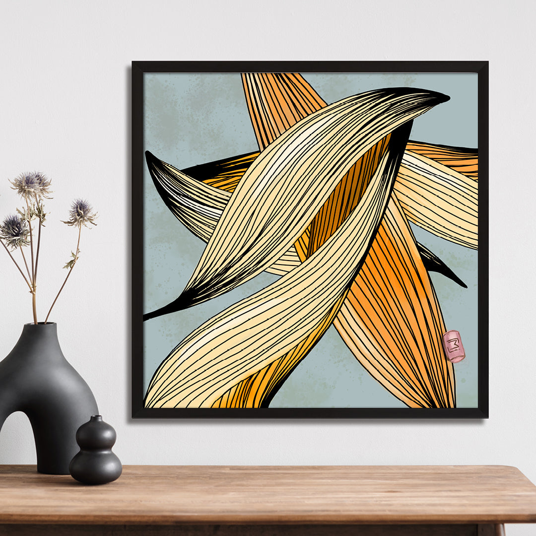 Abstract Strokes Yellow // no 1