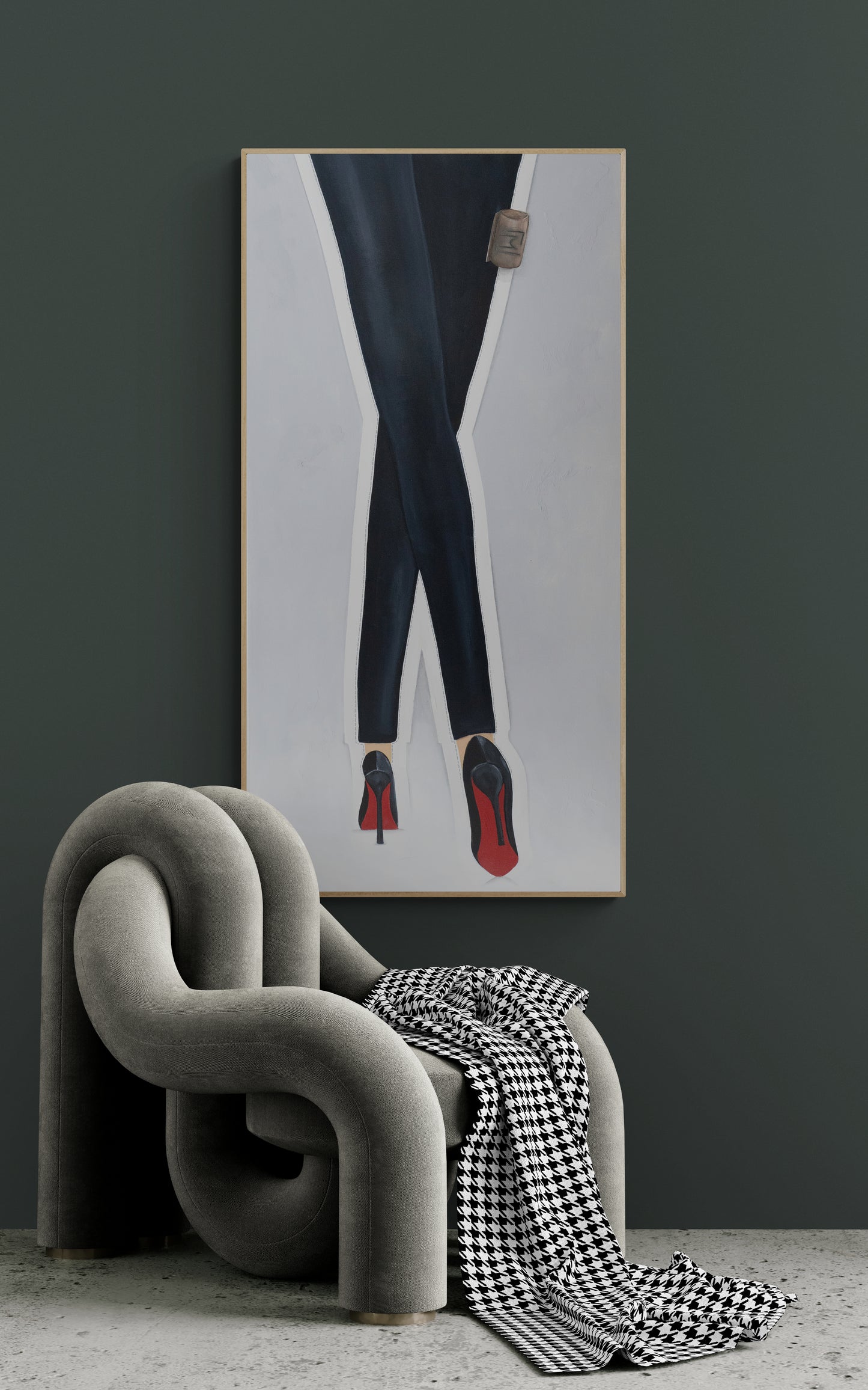 Unikt maleri på førsteklasses lærred med valgfri ramme. Klar til at berige dine vægge med kunst og elegance.