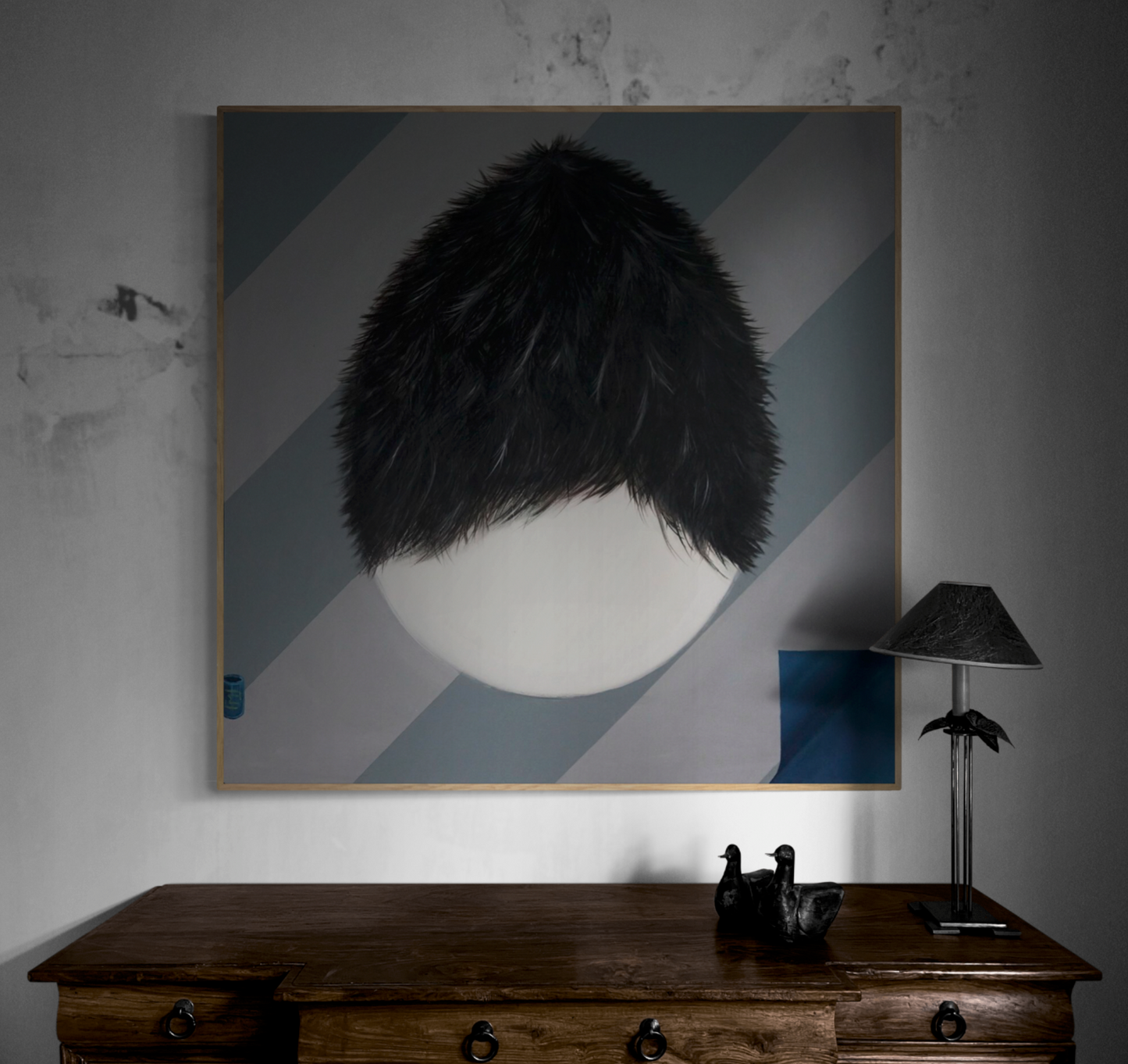 Blue stripes // L23035-2 // Canvas print