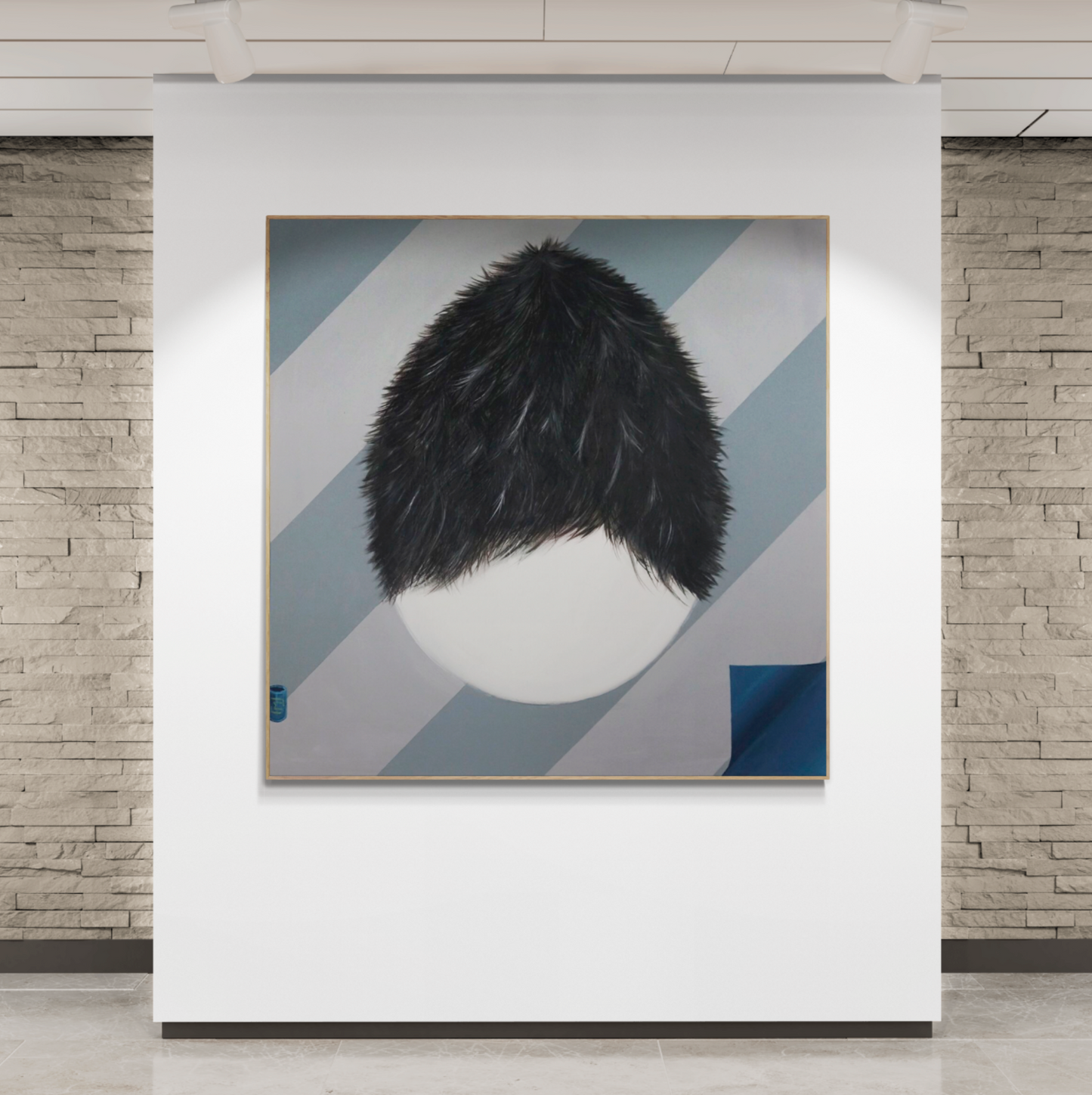Blue stripes // L23035-2 // Canvas print