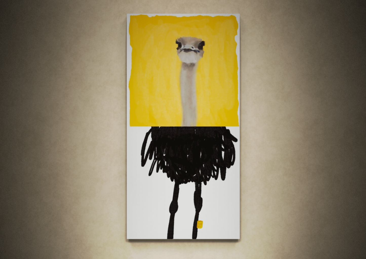 Oscar Ostrich_no1 på lærred // L24040