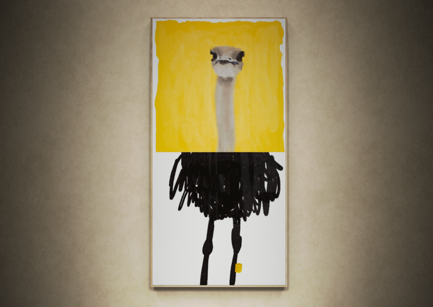 Oscar Ostrich_no1 på lærred // L24040