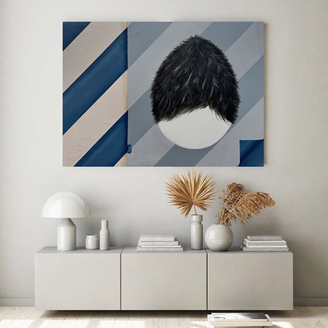 BLUE STRIPES // 120x100 cm