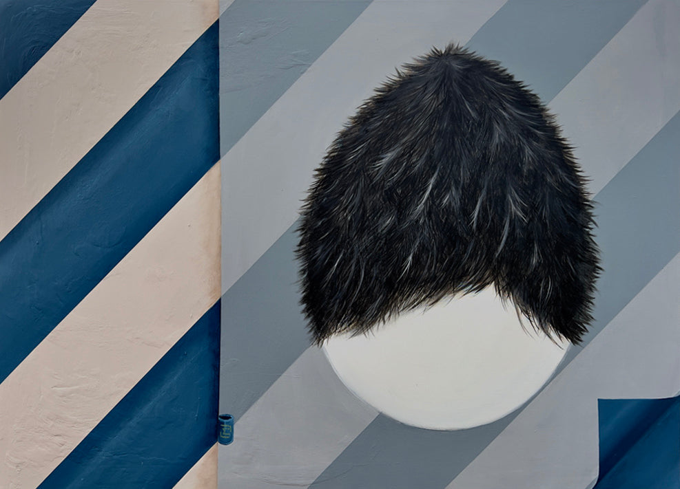 BLUE STRIPES // 120x100 cm