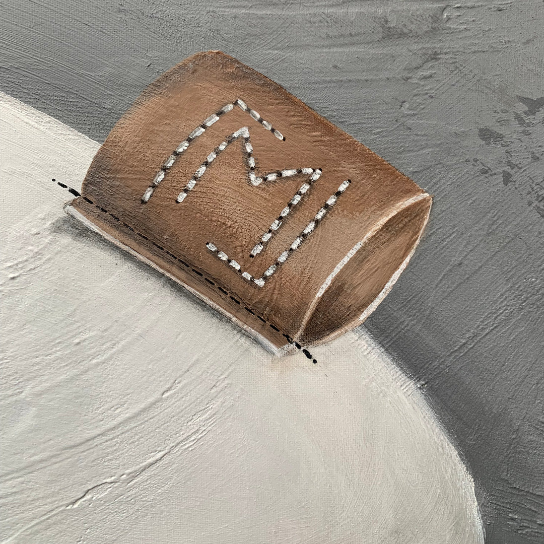 BUBBLE N’ LEATHER // 120x100 cm