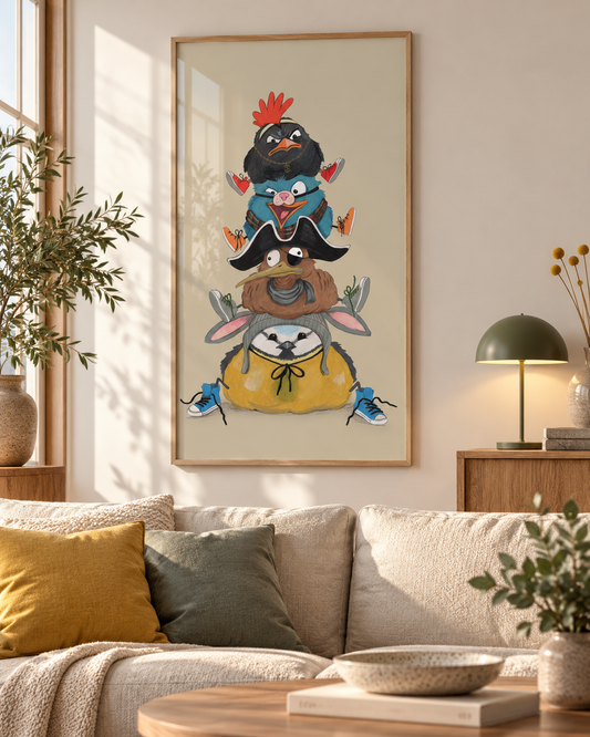 Boss Benny, Kaj, Preben og Bodil | Print Edition | 30 x 60 cm