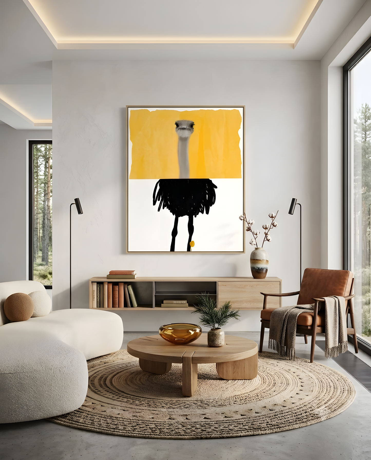 Oscar Ostrich | Lærredsprint | L24040