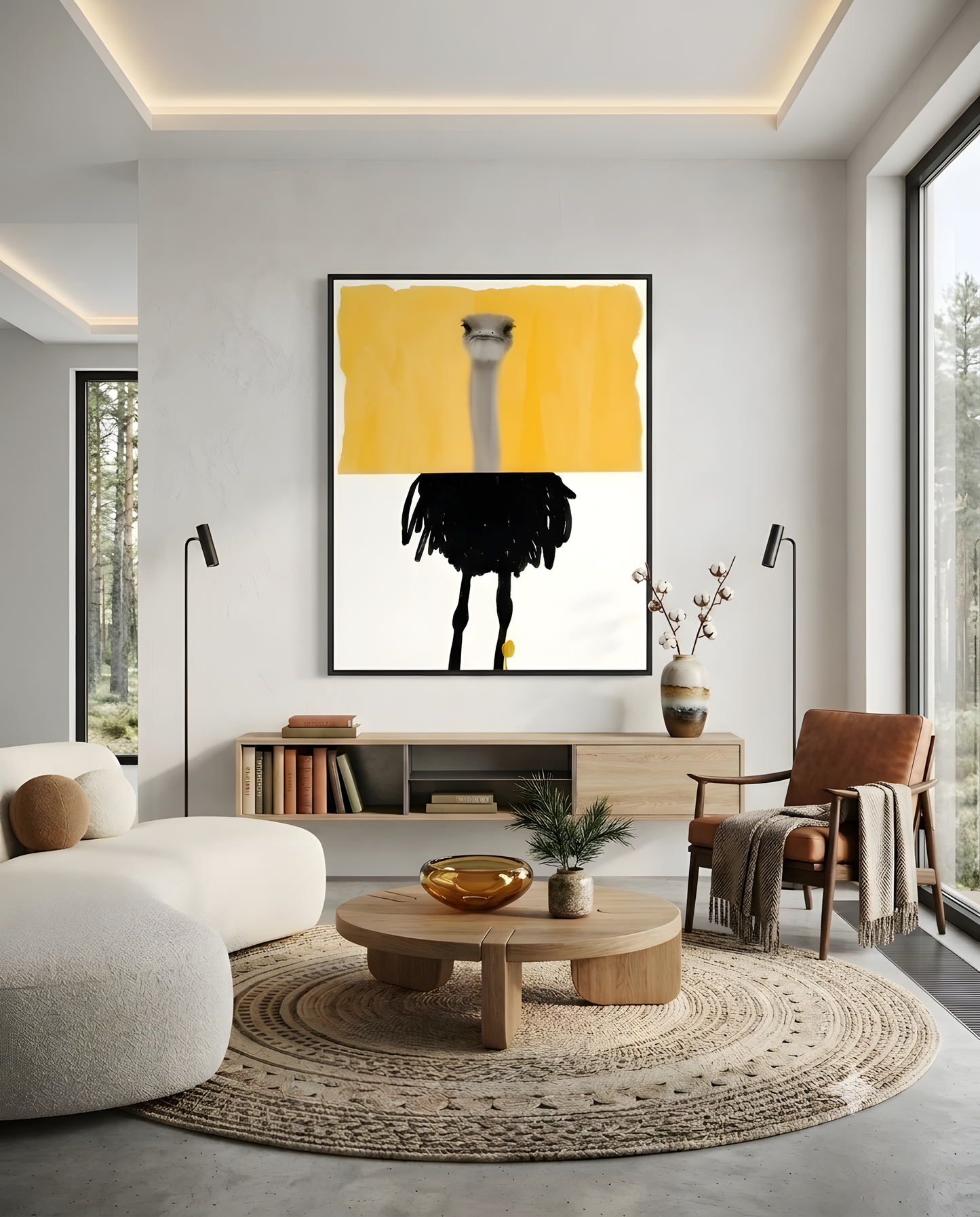 Oscar Ostrich | Lærredsprint | L24040