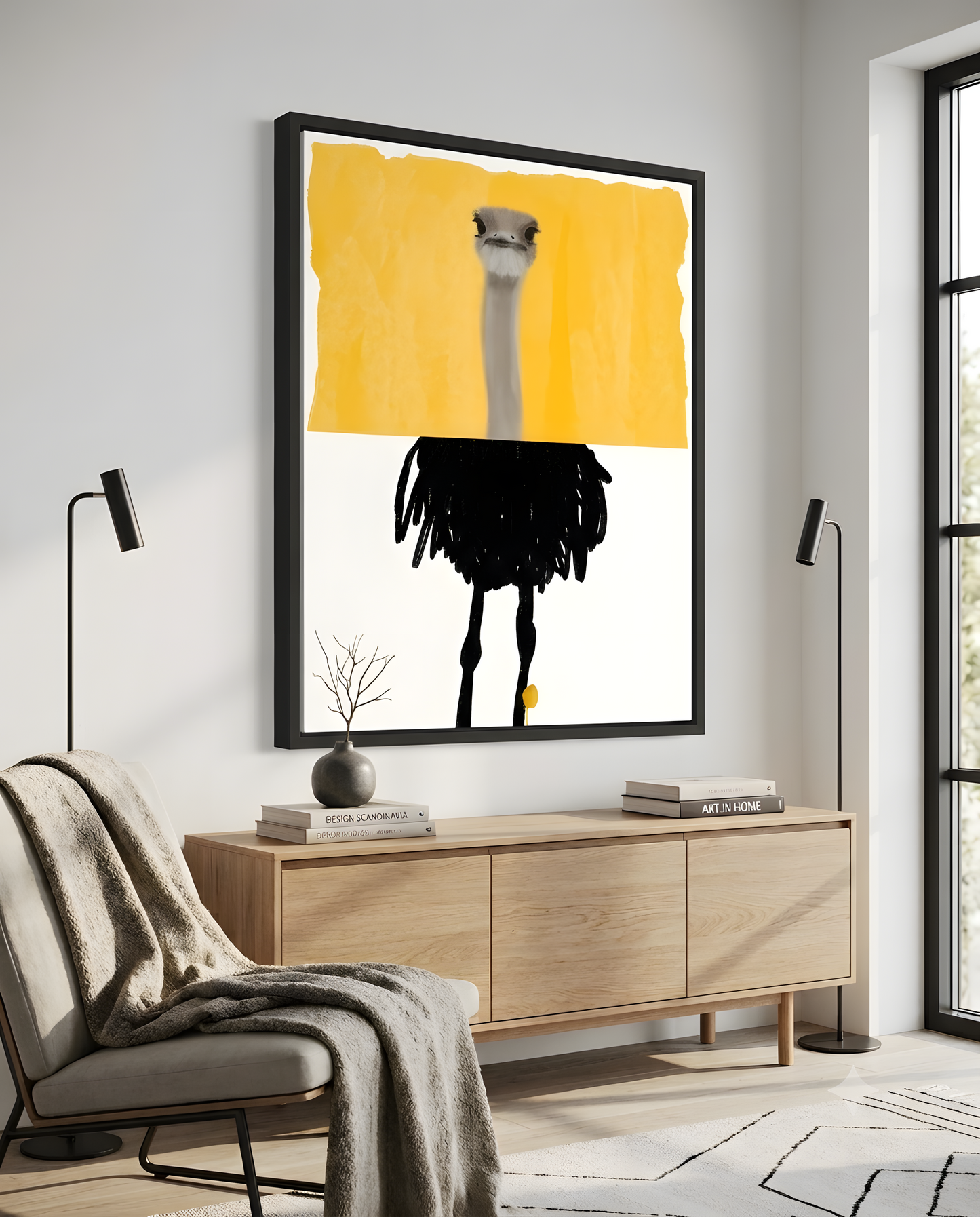 Oscar Ostrich | Lærredsprint | L24040