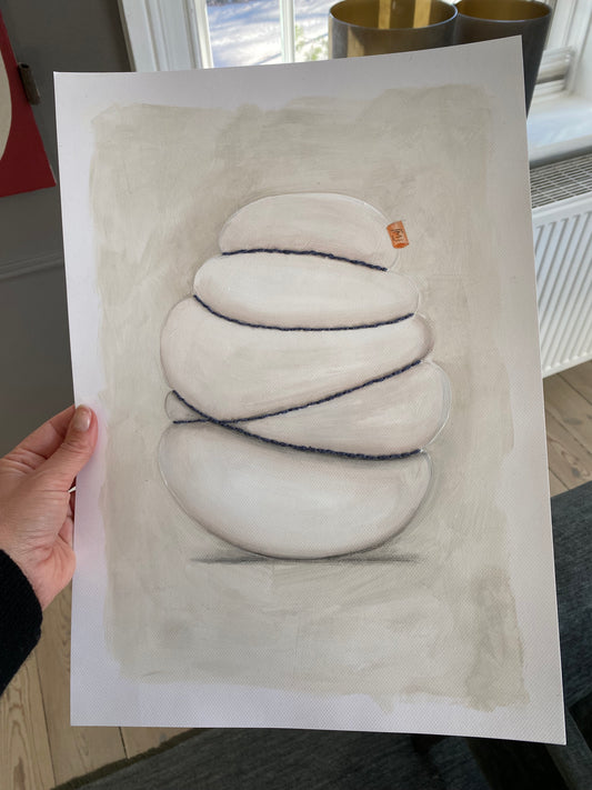 Krammet lidt for hårdt | kunst på papir | A3