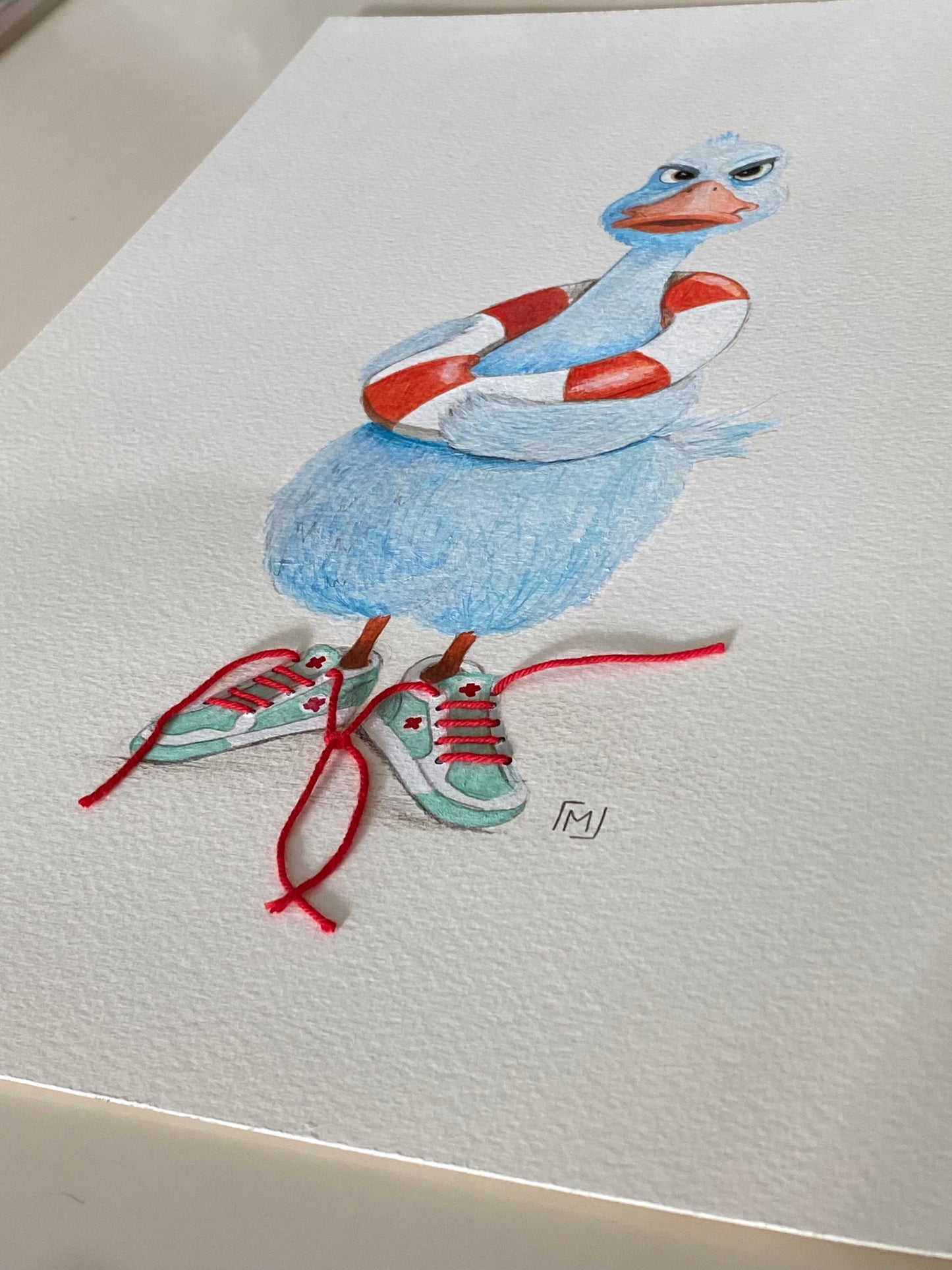 “Livredder Leif" | Original kunst  | 30x40 cm papir