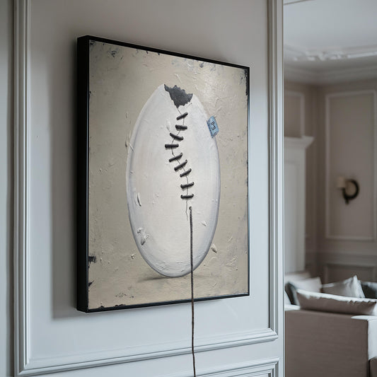 Sprække 01 | original kunst på lærred | syet med snor | 50 x 50 cm