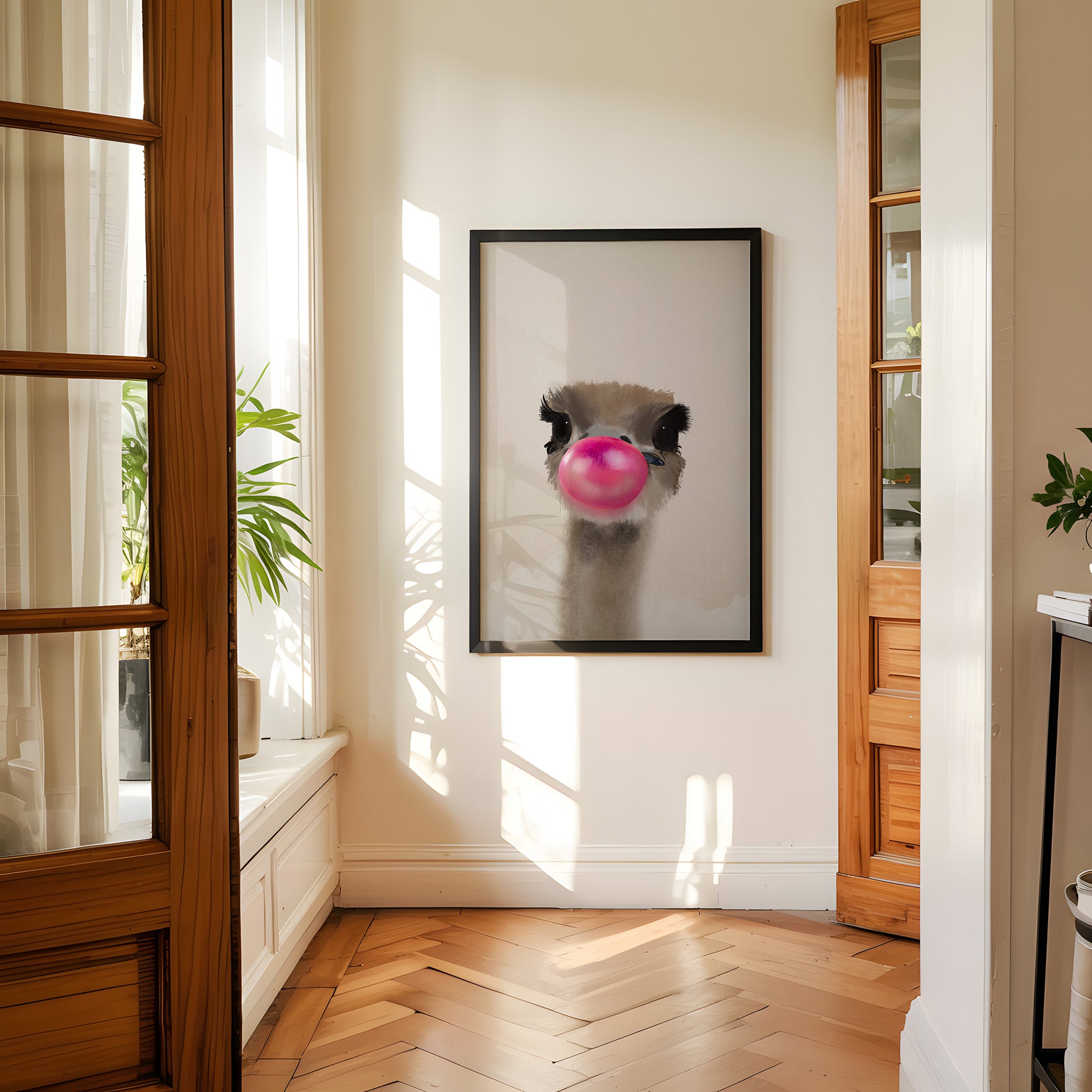 Hugo Bubbleface plakat – detaljer og farver i kvalitetsprint.