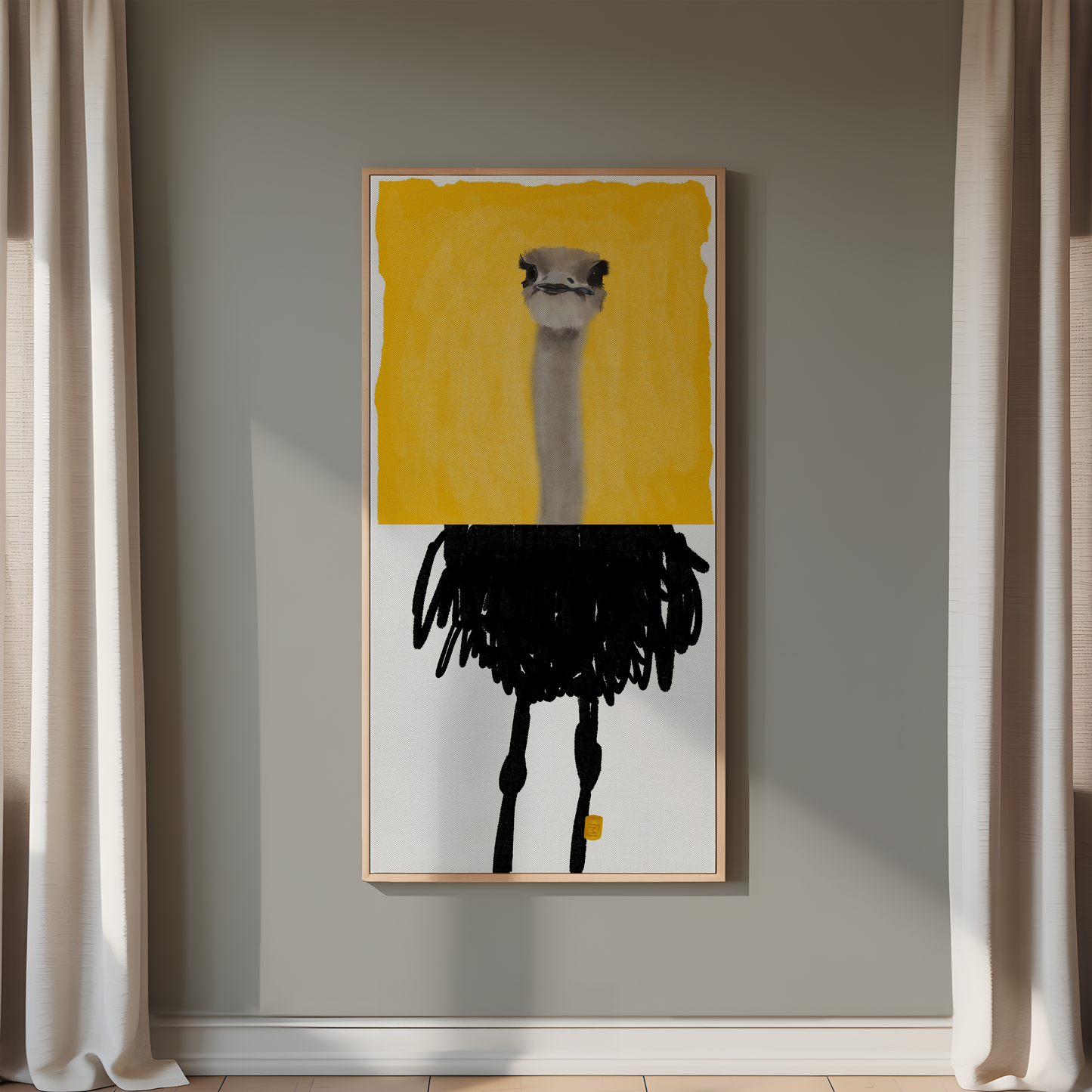 Oscar Ostrich | Lærredsprint | L24040