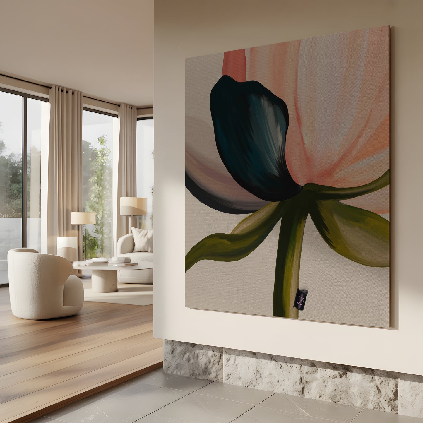 Midnight Flower | Kunst på lærred | L25006